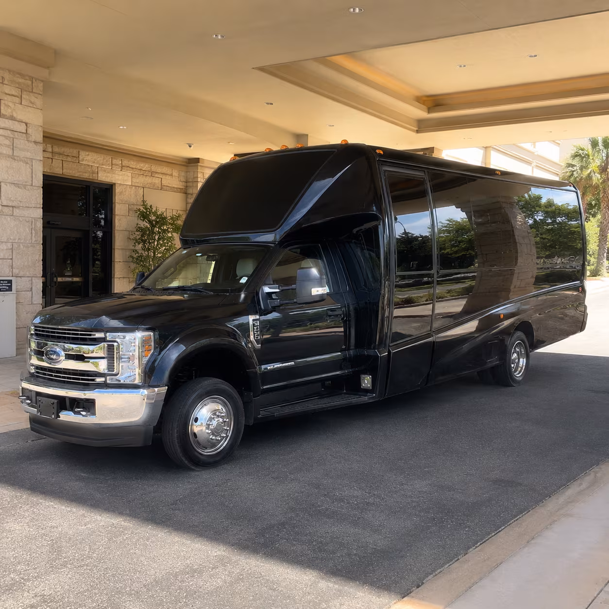 instead of splitting up your crew keep everyone together on one party bus