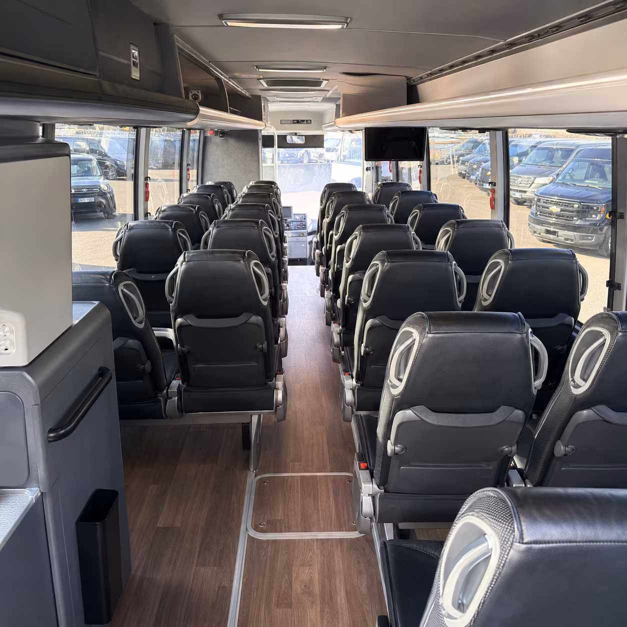 monterey park charter bus rental interior